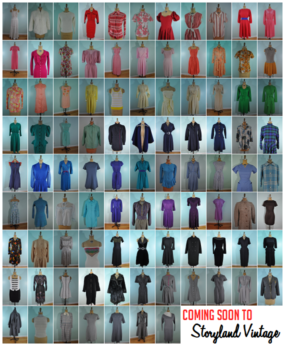 tons of vintage clothing coming soon to Storyland Vintage!